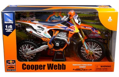 Cooper Webb 1:6 Scale KTM 450 SX-F Supercross Motorcycle Racing - New in Stock - Image 1 of 4