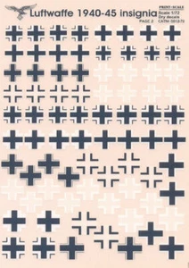 Print Scale 0012-72 Luftwaffe 1939-1945. Crosses. Dry decal 1/72 scale - Picture 1 of 12