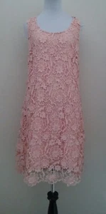 Wendy Bird Modcloth All I Ever Vestido Con Presupuesto en Rubor 10 Encaje de Ganchillo Melocotón - Imagen 1 de 4