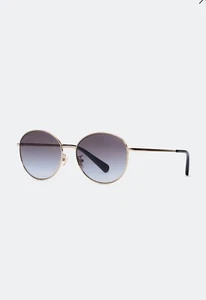 Neu mit Etikett Coach Lia runde Sonnenbrille + Etui C3482 grauer Farbverlauf 100 % UV-Schutz - Bild 1 von 1