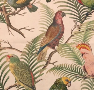 DESIGNERS GUILD John Derian Parrot and Palm Green Birds Remnant New - Picture 1 of 1