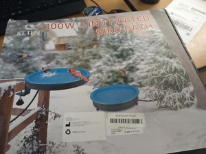 Heated Bird Bath for Winter, 100W Heated Bird Baths Thermostat Control - Picture 1 of 4