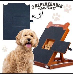 Dog Nail Scratch Board/Square Nail Filing Pad/Dog Nail File Pine Wood With GIFT - Picture 1 of 5