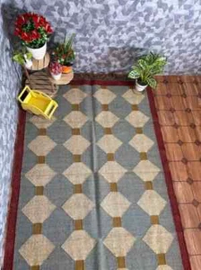 Alfombra Kilim Natural Tejida a Mano Lana Yute Alfombra Alfombra Teradicional Kilim Alfombra Vintage - Imagen 1 de 7