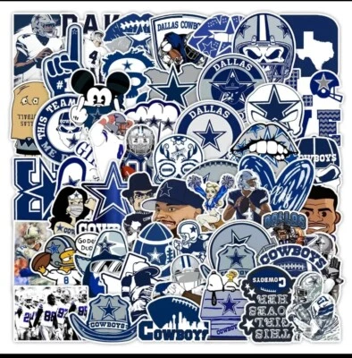 Fun Sealed  Set Of 50 Different Dallas Cowboys American Football 🏈 Stickers - Image 1 of 4
