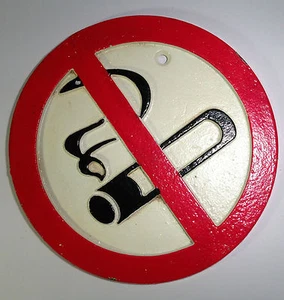 exklusives Rauchen verboten Nostalgie Schild Guss-Eisen Metall rustikal - Bild 1 von 3