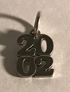 JAMES AVERY STERLING SILVER YEAR "2002" CHARM OR PENDANT
