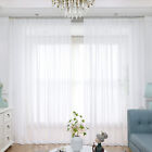 1/2x Sheer Voile Window Panel Curtain Drape Rod Pocket Living Room Bedroom Decor