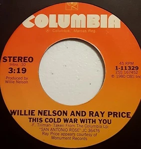 Willie Nelson & Ray Price This Cold War Faded Love Outlaw Country 7" Vinyl - Picture 1 of 2