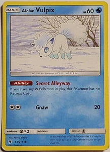 Juego de Cartas Coleccionables Pokémon Alolan Vulpix Trueno Perdido 53/214 Regular Común LP - Imagen 1 de 4