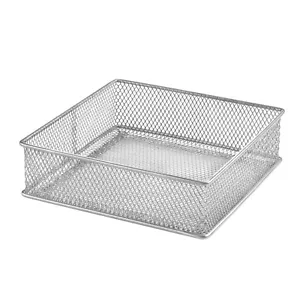Cassettiera in rete argento contenitore organizer, organizer scrivania ufficio 6x6 1595 - Foto 1 di 6