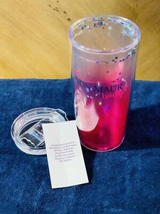 Clear Plastic Double Wall Insulated Tumbler-Von Maur-Hot Or Cold Beverage NEW - Picture 1 of 3