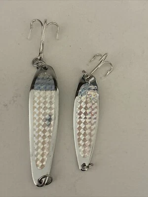 Lote de 2 cucharas grandes señuelo de pesca almizcle Foto 1 de 3