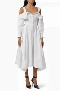 2023 Auth NWT Alexander McQUEEN Deconstructed ORGANIC COTTON Midi SHIRT DRESS - Picture 1 of 5