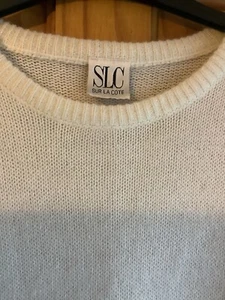 Sur La Cote Angora Mix Jumper In Cream With Gold Fleck Size 2 - Picture 1 of 4