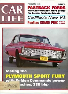 1963 Pontiac Grand Prix, Catalina, Sport Fury, Comet V-8 vintage Car Life lot/2 - Imagen 1 de 4