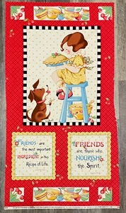 Recipe for Friendship by Mary Engelbreit 2007 for Moda Cotton Fabric Panel 22x43 - Picture 1 of 2