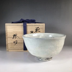 JAPANESE HAGI WARE MATCHA CHAWAN TEA BOWL TOMOBAKO EE8558 - Picture 1 of 14
