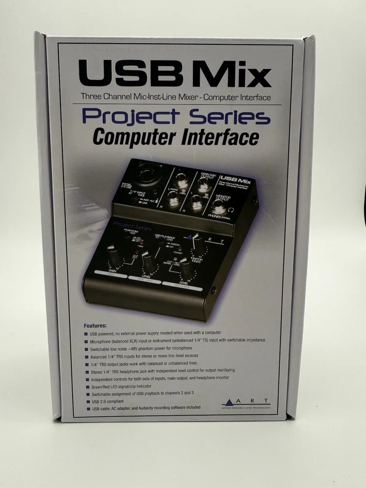 ART USB Mix 3-Channel Mixer and USB Audio Interface - Image 1 of 1