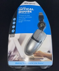 Targus Ultra-Mini Retractable Optical Mouse PAUM011Y01U - Brand New - Picture 1 of 2