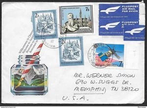 SKV)1991. Austria. Cancelled airmail envelope sent to USA. XF - Picture 1 of 1
