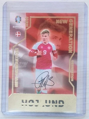 2024 UEFA EURO GERMANY Extracard EF - RASMUS HØJLUND Printed Auto - DENMARK - Image 1 of 4