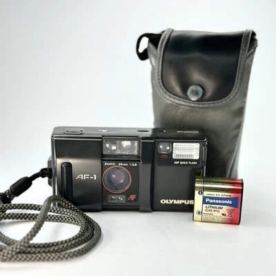 Film Camera Olympus AF-1 35mm Film Point & Shoot 35mm f2.8 Mju II Lens Tested - Image 1 of 4