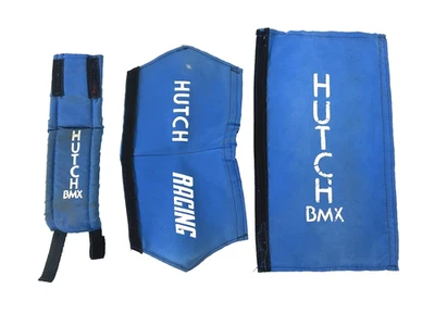 Almohadillas BMX Hutch de primera generación raras (3 piezas) en AZUL - EDICIÓN DEL EQUIPO solamente / Old School Foto 1 de 4