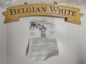 NEU SHOCK TOP BEER belgisches weißes Holzbanner Schild Befestigung 17" - Bild 1 von 4