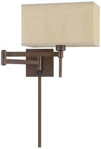 Cal Lighting Robson 15 1/4" Wide Rust Plug-In Swing Arm Wall Lamp - Picture 1 of 1
