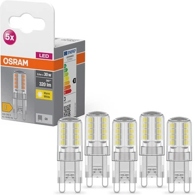 Osram Star PIN LED-Lampe für G9-Sockel, klares Glas,Warmweiß (2700K), 320 Lumen - Bild 1 von 4