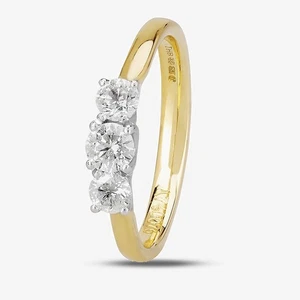 1888 Collection 18kt Gelbgold Brillantschliff 0,57ct Diamant Trilogie Ring R3... - Bild 1 von 3