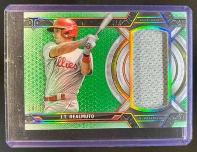 2021 Topps Triple Threads J.T. Realmuto Single Jumbo Jersey Emerald #/27 - Image 1 of 2