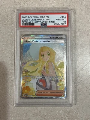 PSA 10 - Lillie's Determination 184/132 Mega Evolution Special Illustration Rare - Image 1 of 2