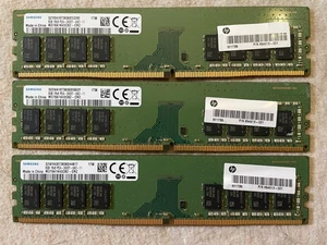 Lot of 3 - Samsung 8GB DDR4-2400 UDIMM M378A1K43CB2-CRC - Picture 1 of 1