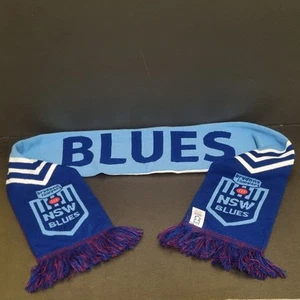 NRL Ampol State Of Origin Rugby x2 Reversible Scarf NSW Blues & QLD Maroons VGC - Picture 1 of 9