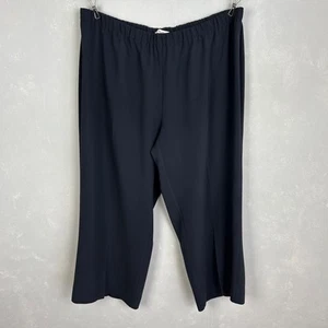 Marina Rinaldi size 33 plus size 3X/24 pull on trouser navy blue wide leg - Picture 1 of 10