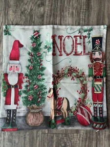 "Funda de almohada de Navidad Cascanueces de vacaciones decoración del hogar de vacaciones 18x18""" - Imagen 1 de 4