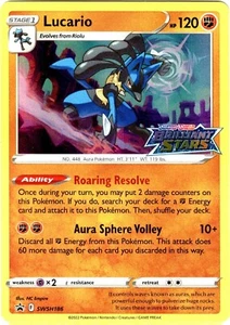 POKEMON LUCARIO SWSH186 HOLO BLACK STAR PROMO INGLESE - Foto 1 di 1