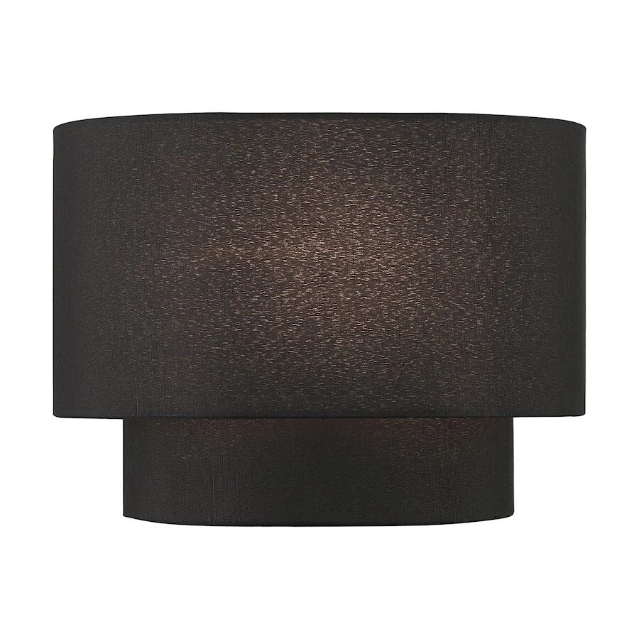 Livex Bainbridge 1 Light ADA Sconce, Black/Black/White - 50275-04 Foto 1 de 1