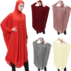 Maxi Vestido Abaya Musulmán Mujeres Burka Khimar Caftán Bata Islámica Kaftan - Imagen 1 de 54