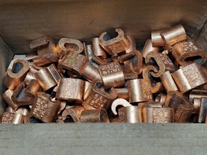 BURNDY YC4C6 C-SHAPE COPPER CRIMPIT CONNECTOR 6 SOL-6 STR-BOX 100 PCS - Picture 1 of 4