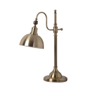 Industrial Cone Table Light Antique Gold Gooseneck Desk Lamp for Reading Light - Picture 1 of 12