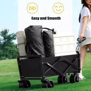 Camping Cart Trolley Heavy Duty Foldable Garden Wagon Truck XL FESTIVAL LARGE - Picture 1 of 18