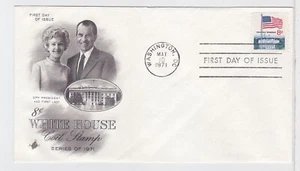 TurtlesTradingPost- Flag over Whitehouse #1338g Coil Stamp- FDC 1971 Artcraft - Picture 1 of 1