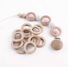 Round Natural Beach Wood Rings Beads Diy Crafts Jewellery 10pcs 30mm (uk Seller)