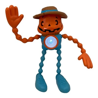 Vintage 1990s Little Tikes Twisty-Glo Flashlight Scarecrow Pumpkin Halloween - Imagem 1 de 4
