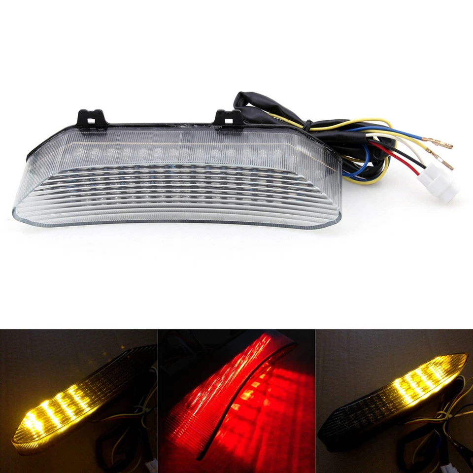 Señales de giro de luz trasera LED integradas para Yamaha YZF 1000 R1 2002-2003 Clear E Foto 1 de 4