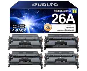 26A Toner Cartridge HP Printer - 4 Pack Replacement for HP 26A CF226A 26X CF226X - Picture 1 of 7