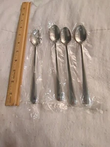 8” Long Soda Milkshake Iced Tea Spoons New Set of 4 - Picture 1 of 3